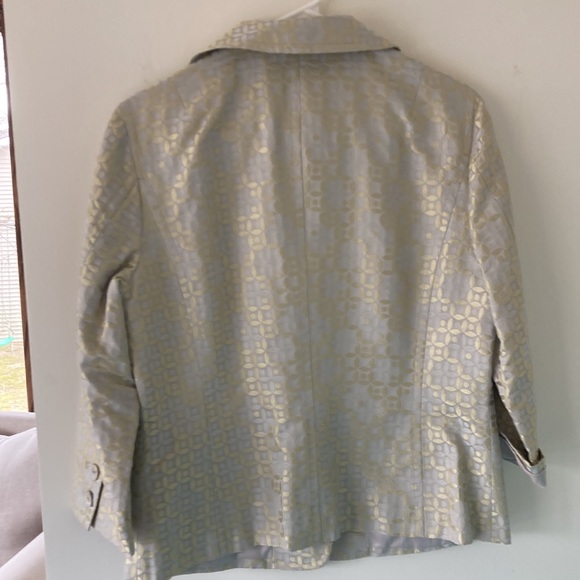 Sigrid Olsen silk blend brocade suit jacket - Picture 5 of 11
